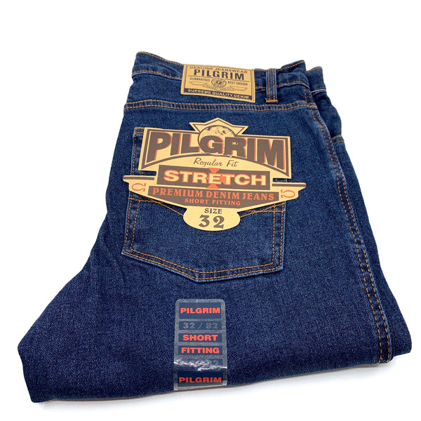 Men's Pilgrim Stretch 5 Pocket Stonewash Western Jeans - Short Leg