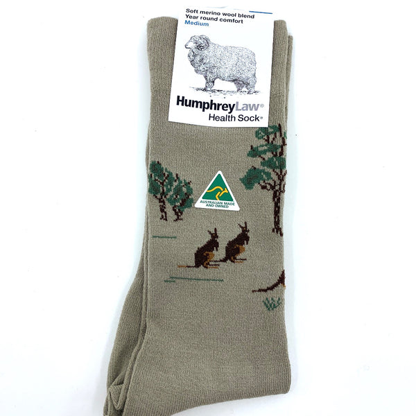 Humphrey Law 60% Fine Merino Wool Health Sock - Kangaroo - 2 Colours