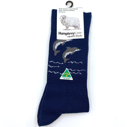 Humphrey Law 60% Fine Merino Wool Health Sock - Dolphin - Navy