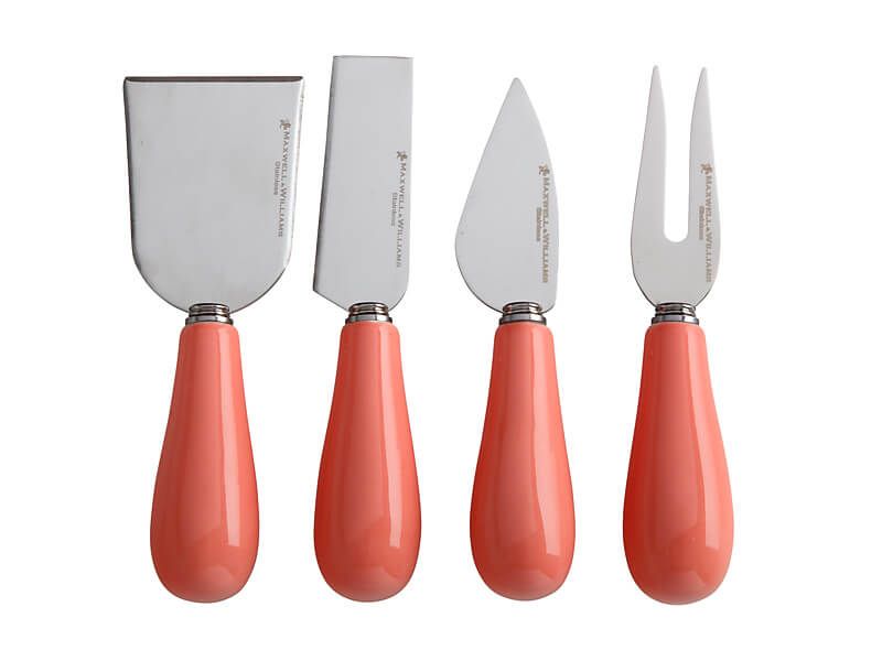 Maxwell & Williams Mezze Cheese Knife 4pc Set - Coral
