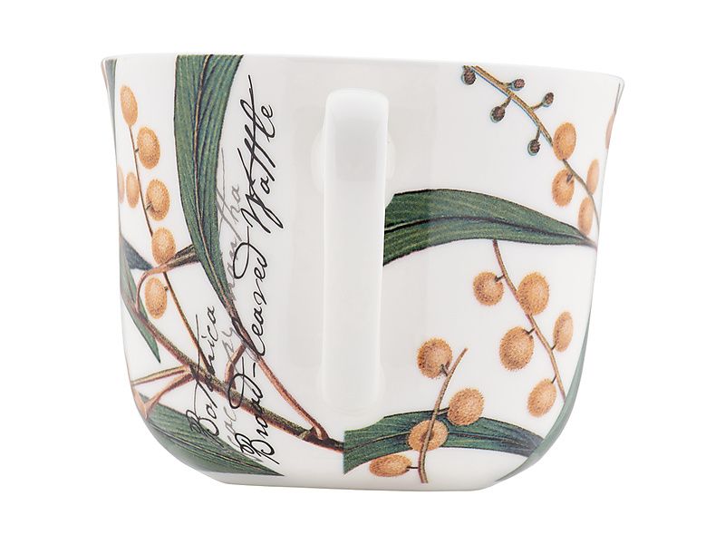 Maxwell & Williams Royal Botanic Gardens Australian Botanics Breakfast Cup & Saucer 450ML Wattle Gift Boxed