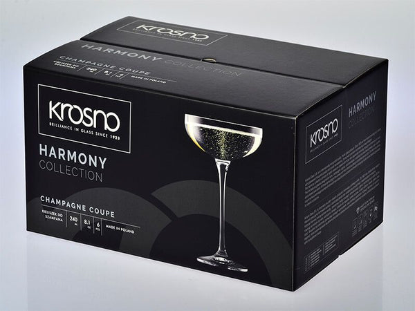 Krosno Harmony Champagne Coupe 240ml - 6 Pack
