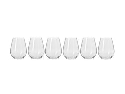 Krosno Harmony Stemless Wine Glass 400ml - 6 Pack