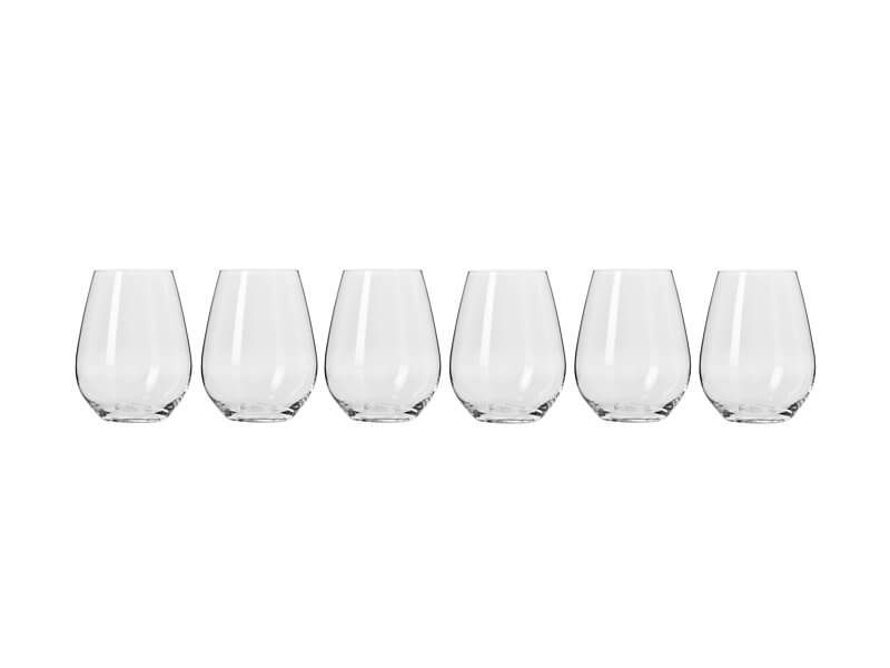 Krosno Harmony Stemless Wine Glass 400ml - 6 Pack