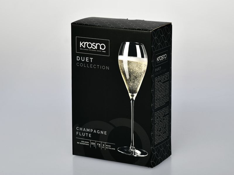 Krosno Duet Champagne Flute 225ml - 2 Pack