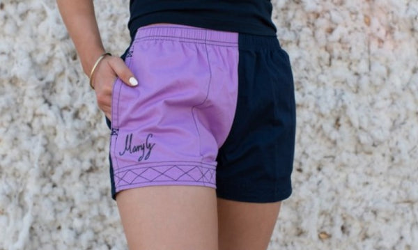 Mary G Ladies Australian Cotton 'Grown Here' Old School Harlequin Shorts - 2 Colours