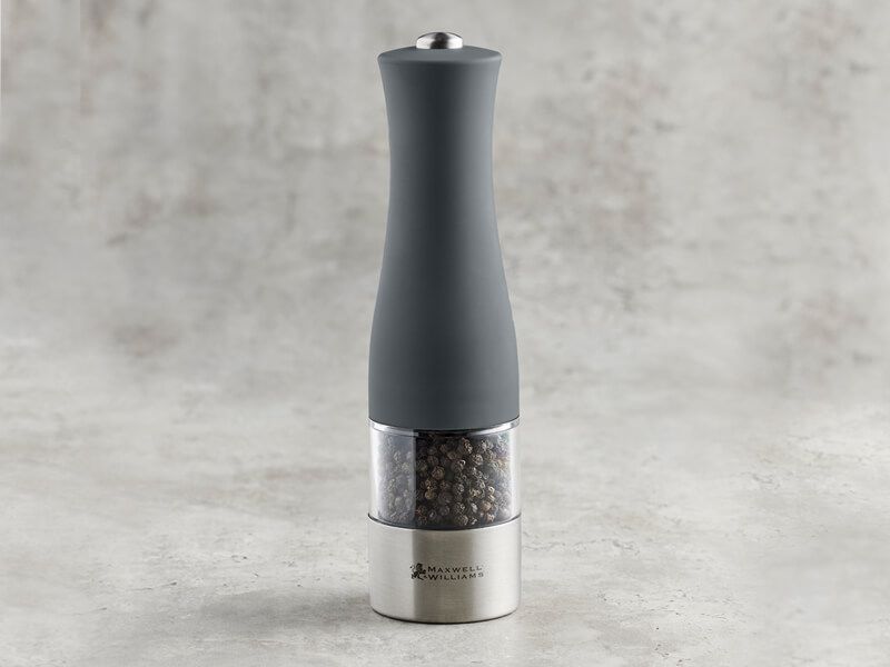 Maxwell & Williams Cosmopolitan Electric Salt/Pepper Mill 21cm Grey Gift Boxed