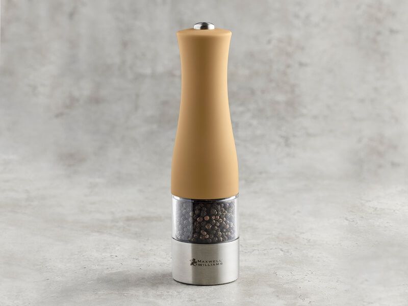 Maxwell & Williams Cosmopolitan Electric Salt/Pepper Mill 21cm Ochre Gift Boxed