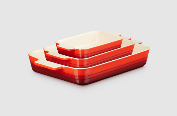 Le Creuset Stoneware Set of 3 Classic Rectangular Dishes