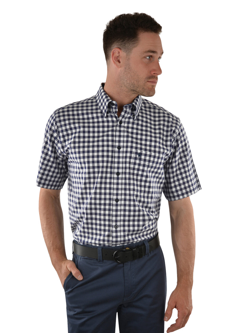 Thomas Cook Men's Edward 1-Pocket Short Sleeve Shirt - Navy