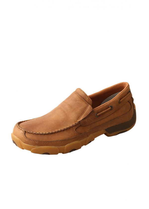 Twisted X Men's Casual Driving Moc Slip On Shoe - Tan
