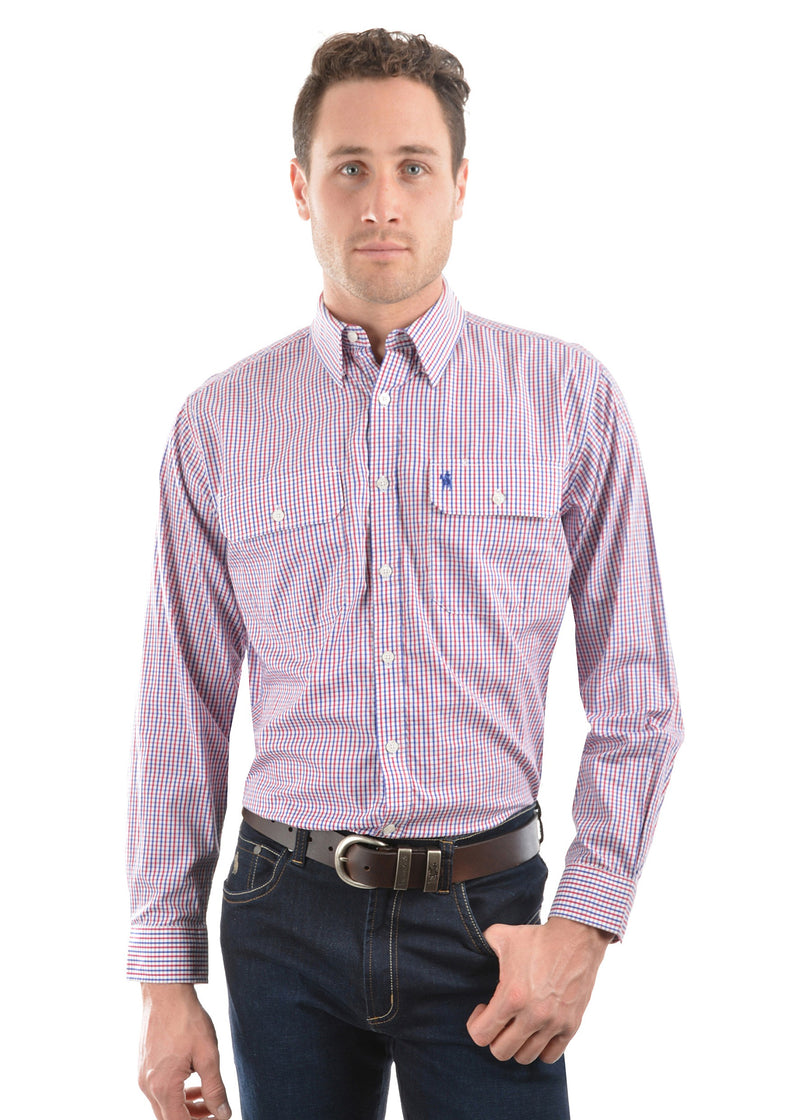 Thomas Cook Men's Wentworth Check 2 Pockets Long Sleeve Shirt - 3 Colours