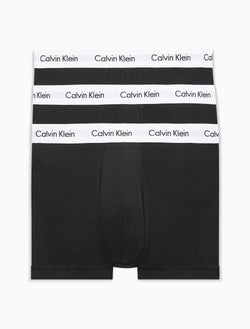 Calvin Klein Black Cotton Stretch 3PK Low Rise Trunk