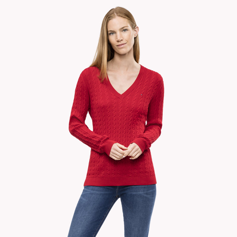 Tommy hilfiger jumper red womens Clearance
